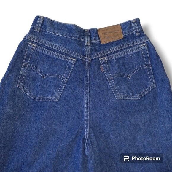 Levi's 573 Brown Tab Jeans-Size 10-Vintage-1987-High Rise-Tapered Leg-USA Made - Picture 5 of 12